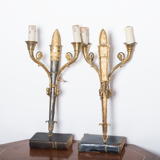 Pair of bronze sconces