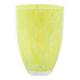Vase en verre couleur citron, design danois, années 1970, fabriqué au Danemark