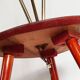 Lampadaire 3 feux avec tablette ,pieds tripode, années 60