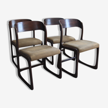 Series of 4 Baumann sleigh chairs