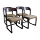 Série de 4 chaises traineau Baumann