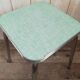 Vintage mint green formica and aluminum stool