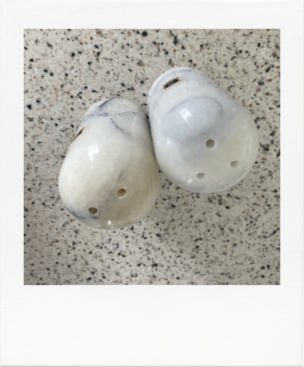 Marble salt and pepper shaker
