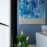 Tormented - modern abstract art web, acrylic, 90x120cm, unique piece
