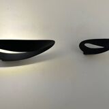 Applique Artemide Mesmeri vintage, noir mat, Italie 1980