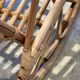XXL vintage rattan garden armchair or deck chair