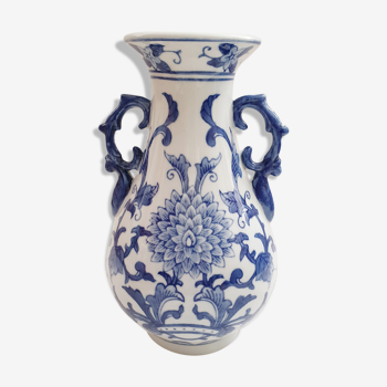 Vase porcelaine de chine "la dolce vita bluescroll collection by ja designs"