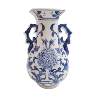 Vase porcelaine de chine "la dolce vita bluescroll collection by ja designs"