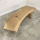 Half-moon wooden coffee table/bed foot
