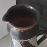 Very beautiful enameled stoneware jug from the 1950s