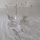 3 old bubbled glasses large model early XXth