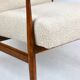 Armchair 'Lis', 1970s beige boucle design by Henryk Lis - natural wood