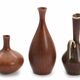 Trois vases en grès à décor de glaçure brunâtre Carl-Harry Stålhane