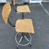 Tabouret chaise d’atelier loft industriel 60’s