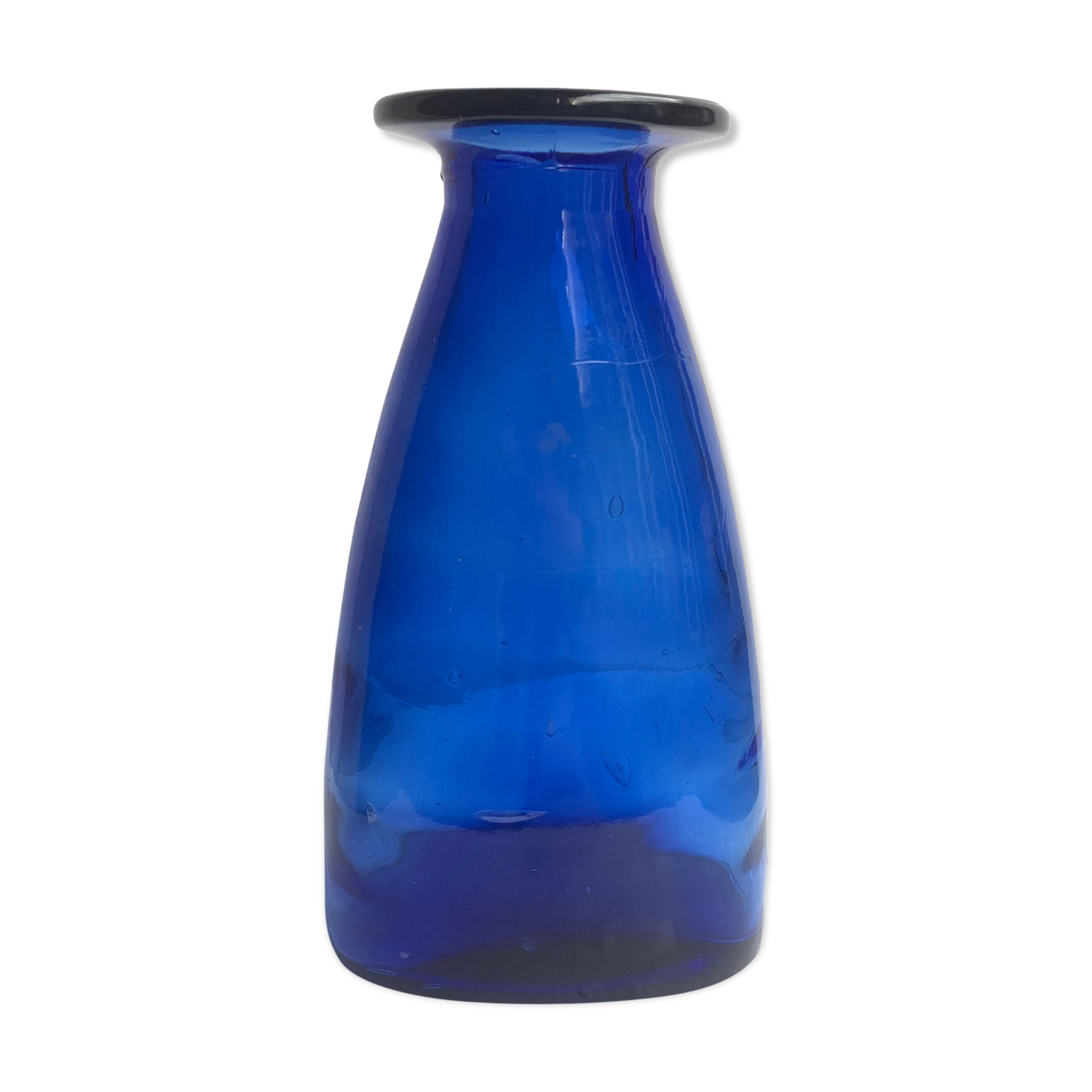 Blue blown glass vase