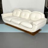 Mid-century White Art Deco sofa and armchair. Italy 1930s