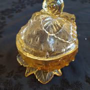 Bonbonnière vintage en cristal de Boog Frères