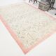 Tapis 7x10 pour salon, tapis turc à fleurs Beige, 203x303Cm SK20555