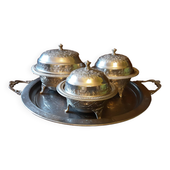 Moroccan tea service preparation set