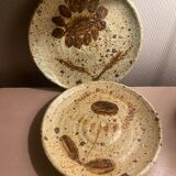 Pyrite stoneware plates