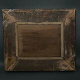 Oil on panel marine scene signed 20th century gilt leaf frame