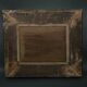 Oil on panel marine scene signed 20th century gilt leaf frame