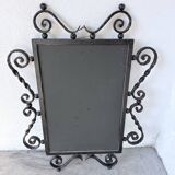 Brutalist wrought iron mirror 1940