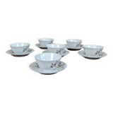 Service à café 12 pièces en porcelaine de Sologne France