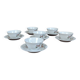 12-piece coffee service in Sologne porcelain, France