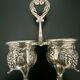 Duo salt shaker and pepper in silver metal color