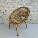 Rattan basket armchair from the 60s