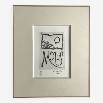 Pierre ALECHINSKY, Motus, 2001. Original engraving signed in pencil and numbered
