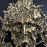 Paire d’appliques murales Napoléon III – Bronze doré & miroir biseauté