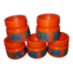 5 orange plastic egg cups EMSA