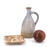 Empty pocket in beige brown stone, 70s