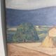 Old painting, landscape Monts du Lyonnais, signed and dated 1947