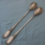 SFAM silver metal salad servers.