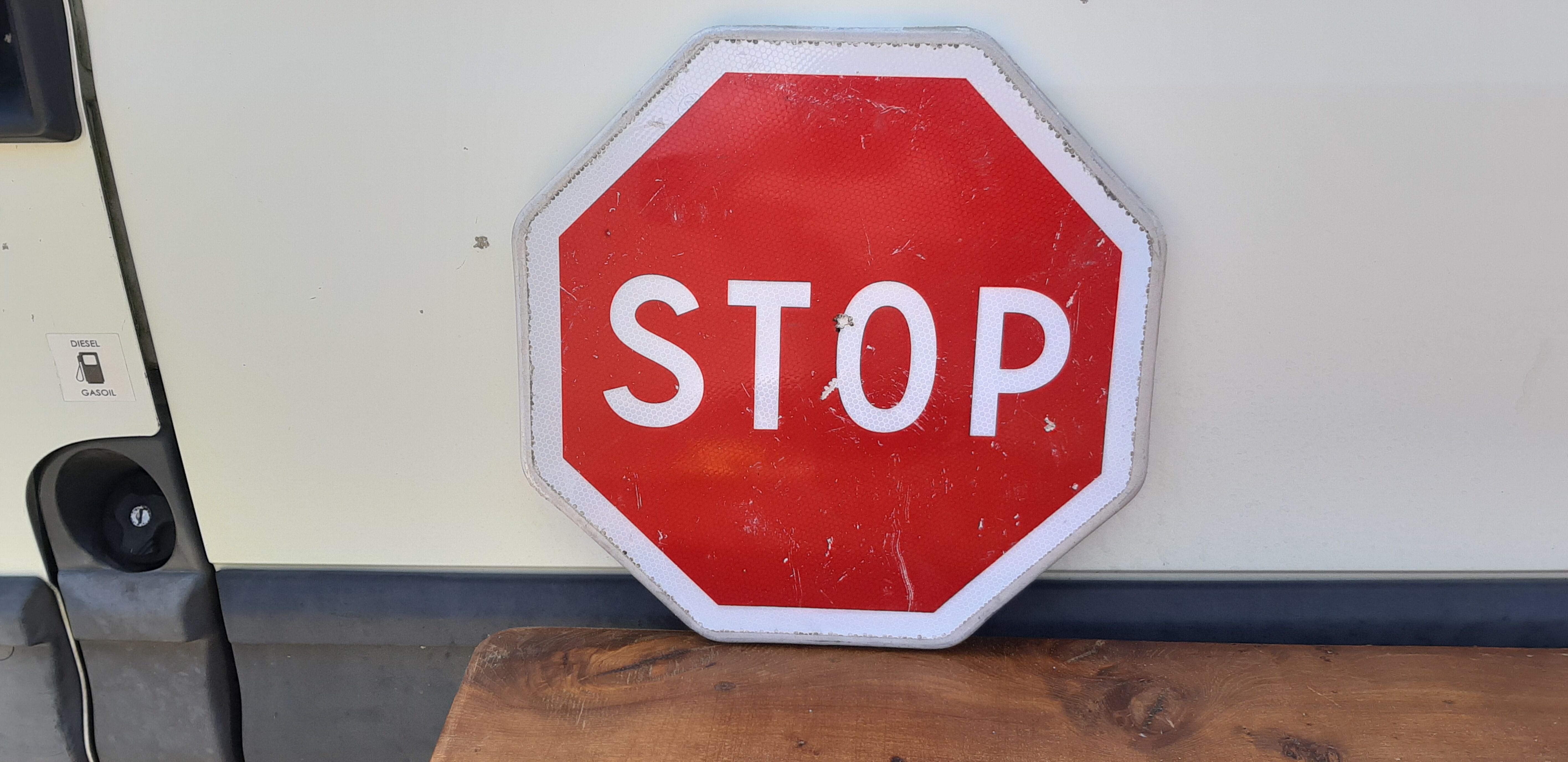 Vintage stop panel