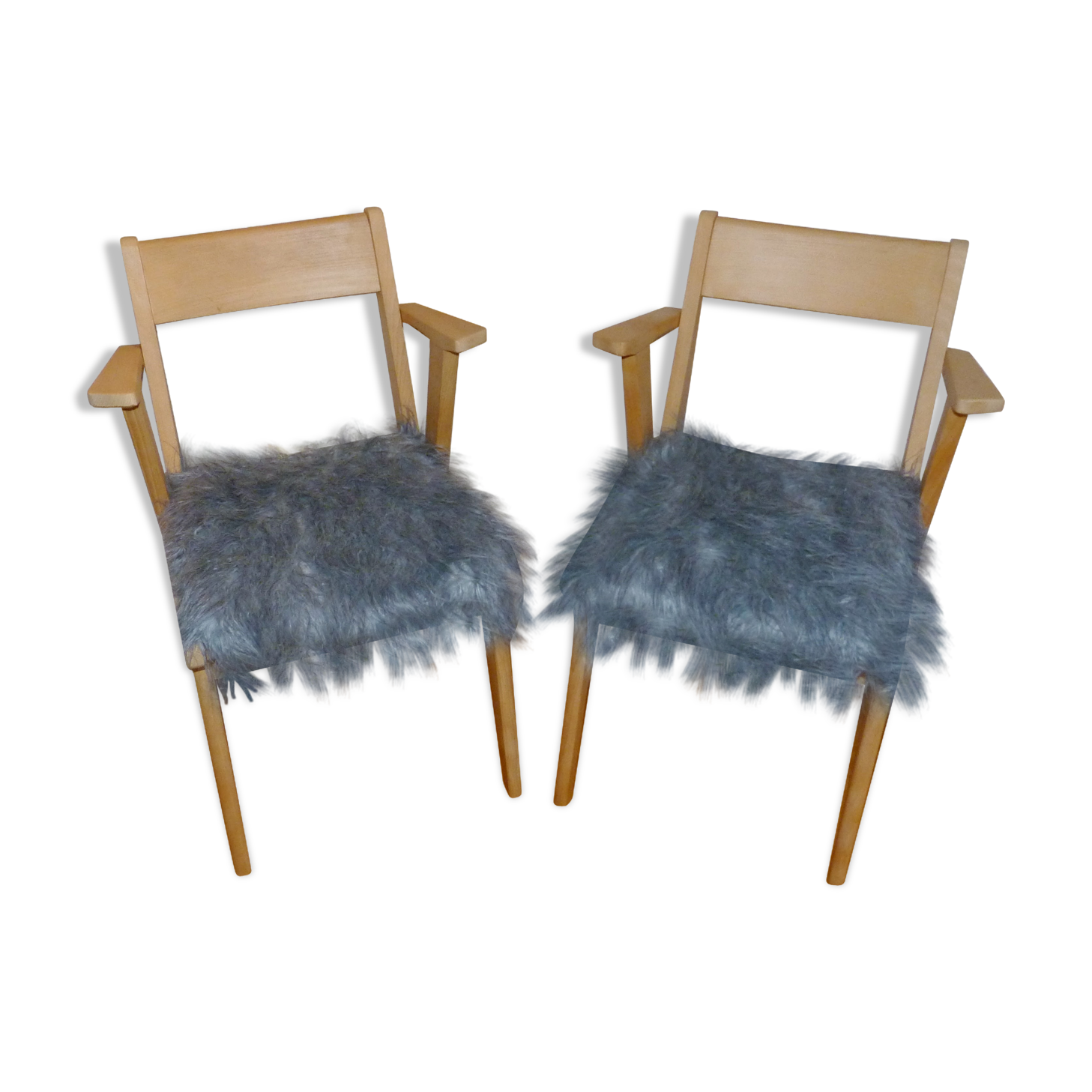 Pair of bridge armchairs of 50s/60s