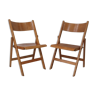 Paire de chaises pliantes vintage Stol Kamnik Yougoslavie
