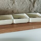 Three-compartment plate in earthenware from Obernai – Alsace