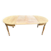 Table à manger ronde extensible Louis Philippe XIXème rénovée 200cm