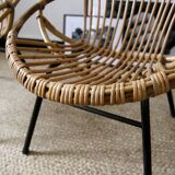 Paire de fauteuils en rotin