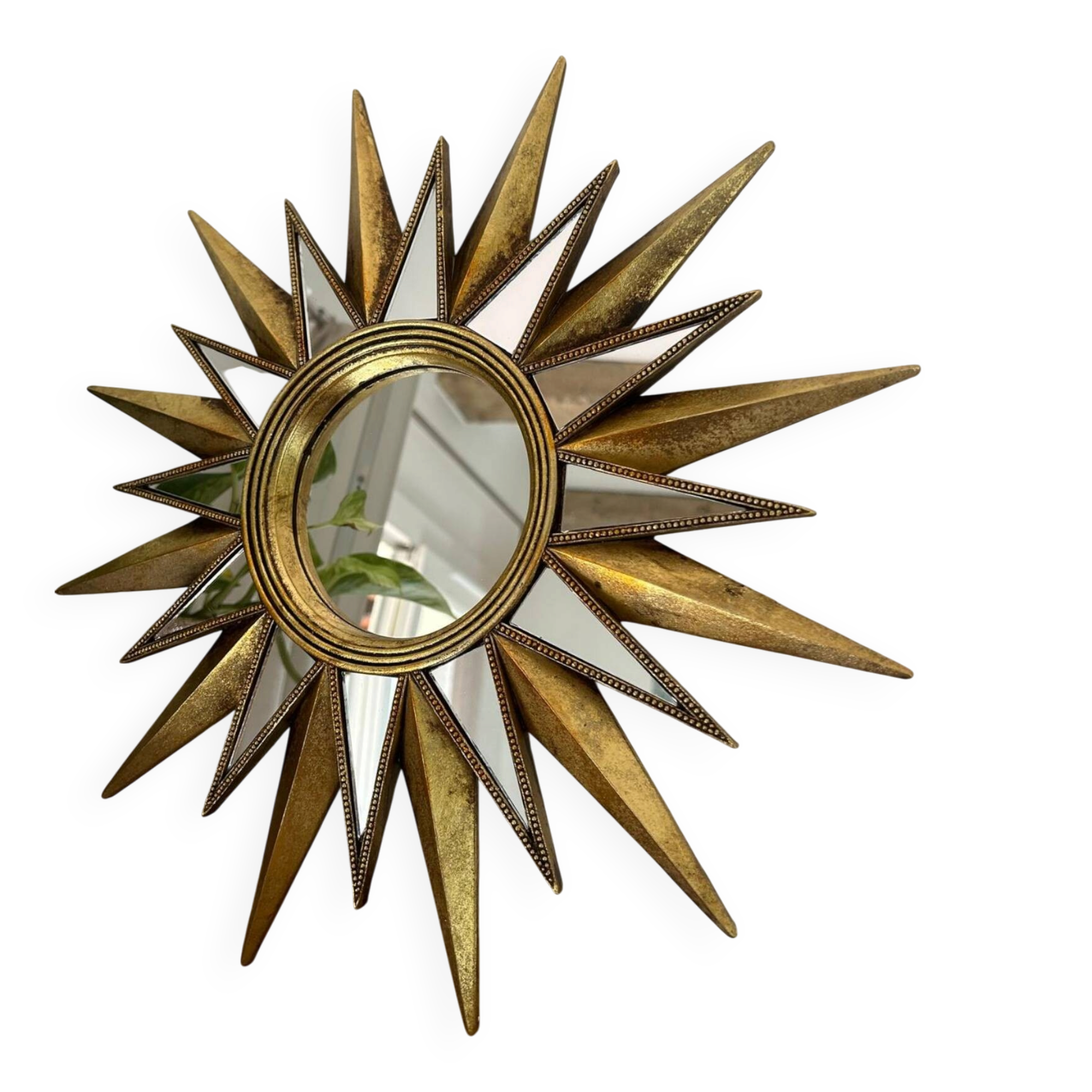 Grande étoile décorative avec miroir mural