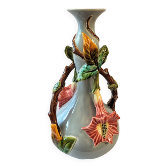 Vase Barbotine Art Nouveau "France" En parfait état