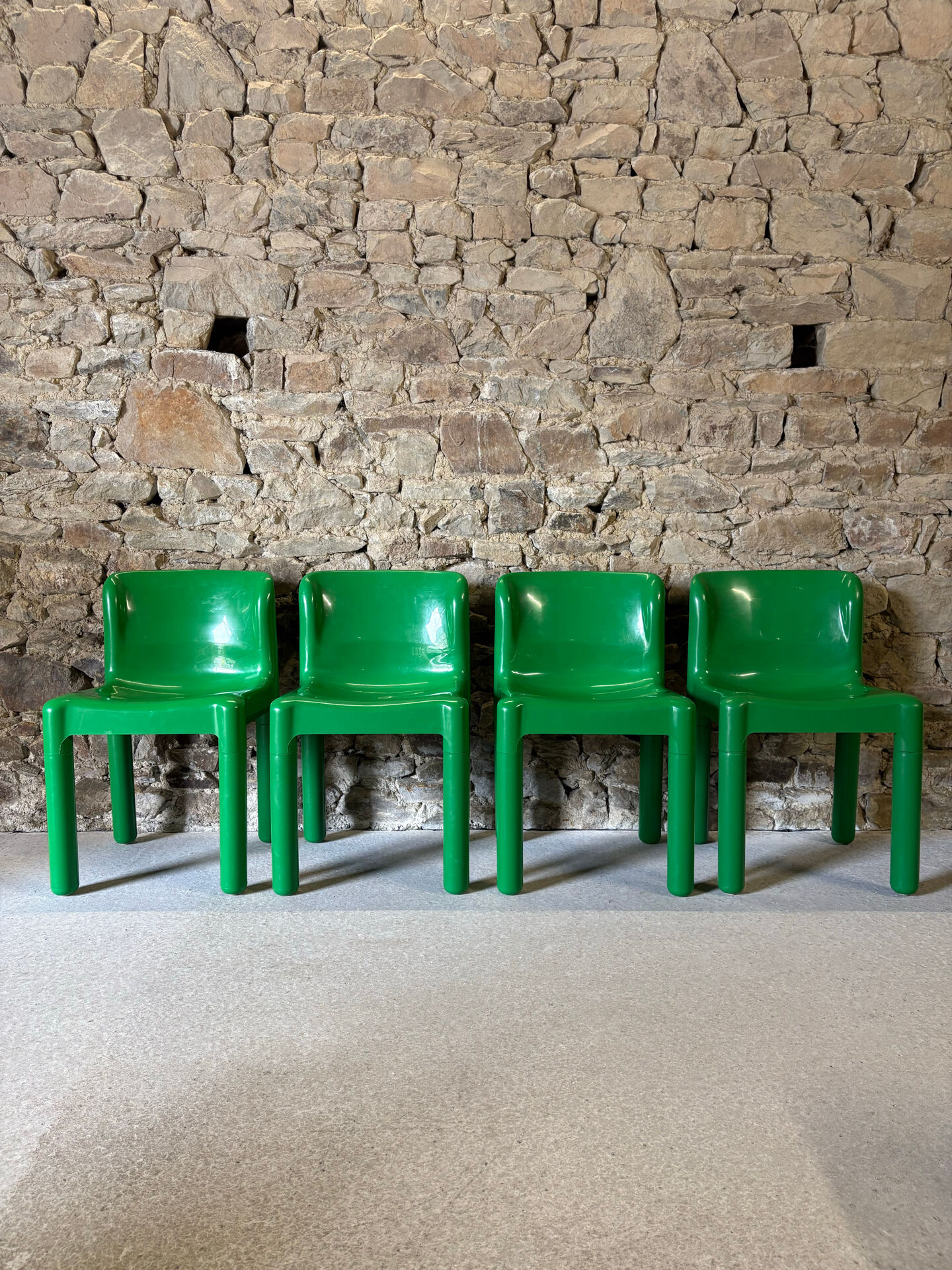 4 chaises modèle 4875 par C. Bartoli pour Kartell, 1970