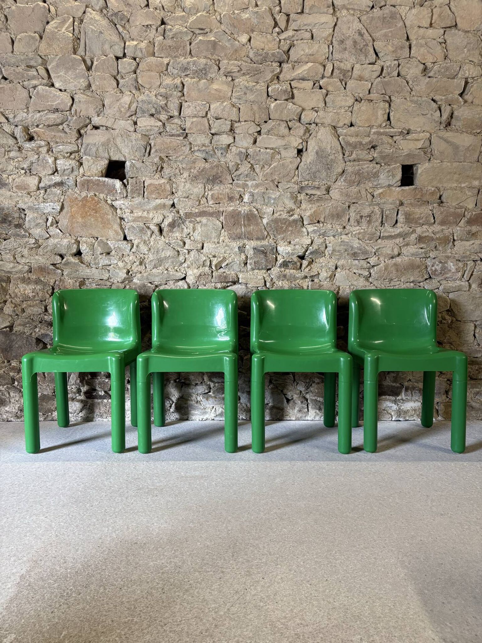 4 chairs model 4875 by C. Bartoli for Kartell, 1970