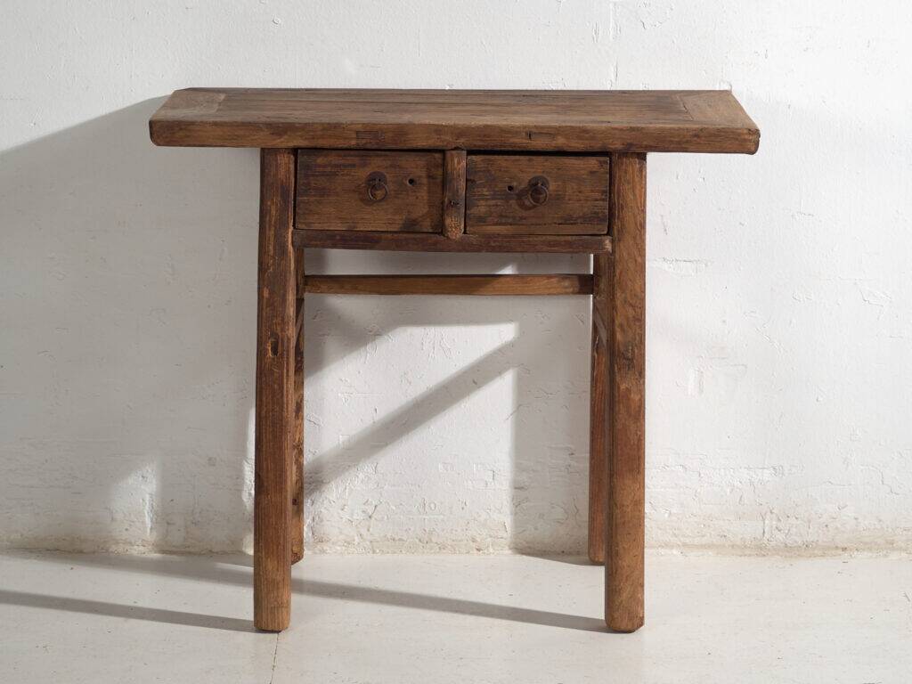 Console ancienne en bois d'orme – Chine, vers 1920
