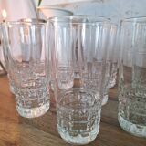 10 vintage water or aperitif glasses