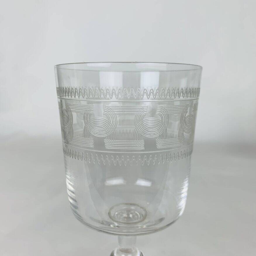 4 Baccarat wine glasses Chanel model engraving 3458